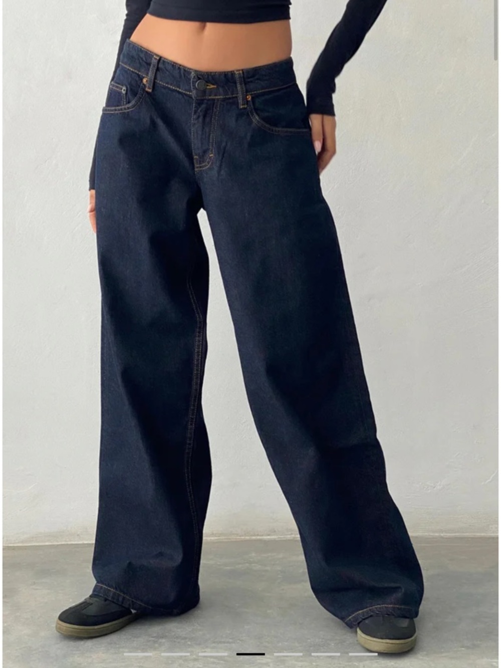 Motel Rocks Roomy Extra Wide Low Rise Jeans 26 x 34
